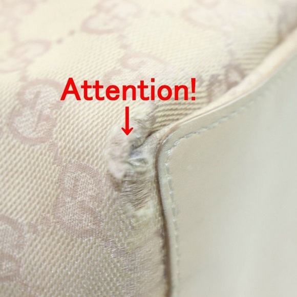 Auth Gucci Tote Bag Beige Canvas #5942G68 - Picture 7 of 9